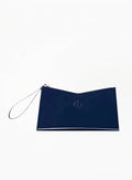GIORGIO ARMANI ლურჯი ლაქირებული კოსმეტიკური ჩანთა 25x4.5x13.5სმ