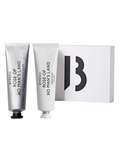 Two Byredo hand cream tubes and a box with 'B' logo on a white background