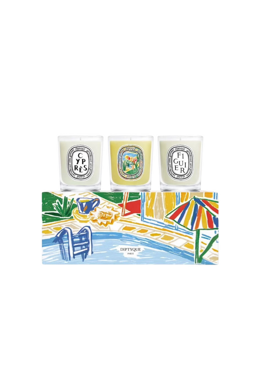 Diptyque - Set of 3 Small Candles - Cyprés, Figuier & Citronnelle