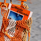 HERMÈS Shanghai ლიმიტირებული ტოუტ-ჩანთა Le Monde d’Hermès-ის საკოლექციო გამოცემით (2022) 26x30სმ