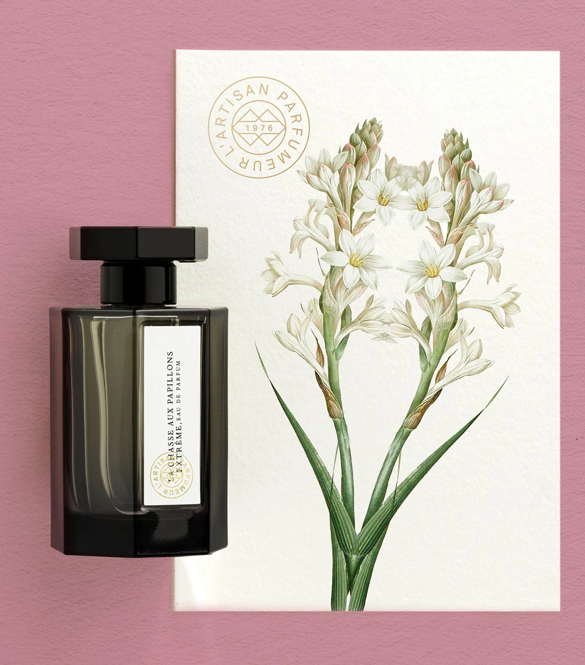 L’Artisan Parfumeur ყავისფერი ტყავის ქეისი – Premier Figuier ლოსიონი 10მლ & La Chasse aux Papillons 10მლ