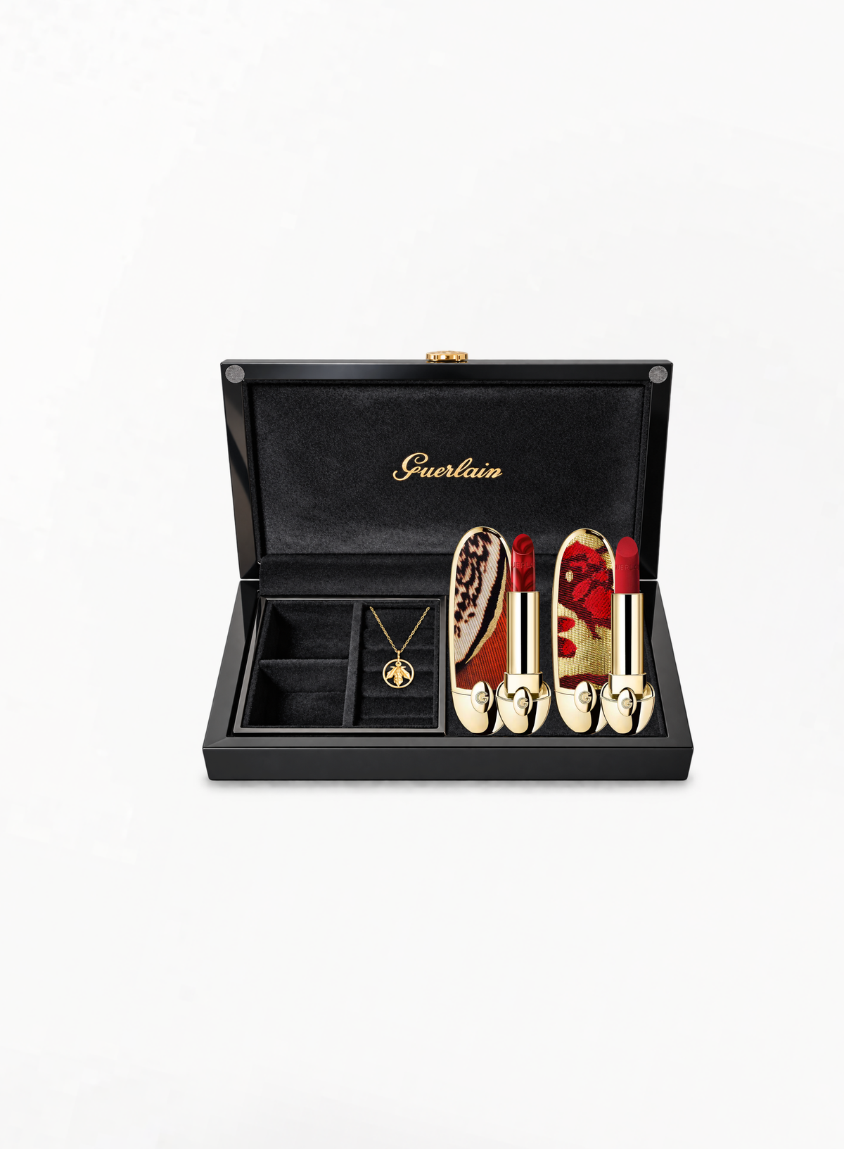 GUERLAIN Rouge G Phoenix და Mystic Red ტუჩსაცხების სამკაულის სასაჩუქრე სეტი 