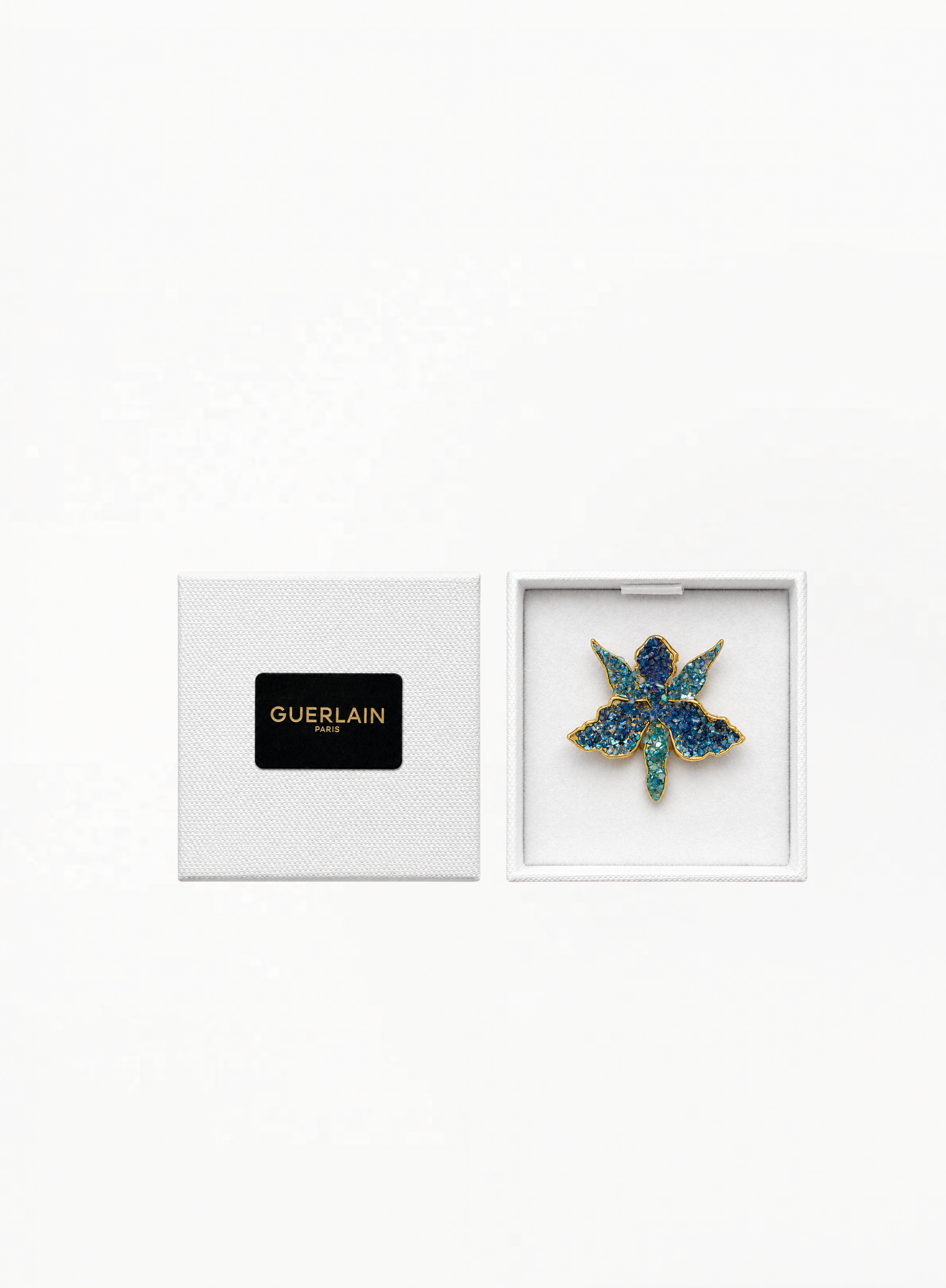 GUERLAIN Crystal Orchid Brooch