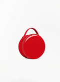 CHRISTIAN LOUBOUTIN Round Red Makeup Bag 15x15x7.5cm