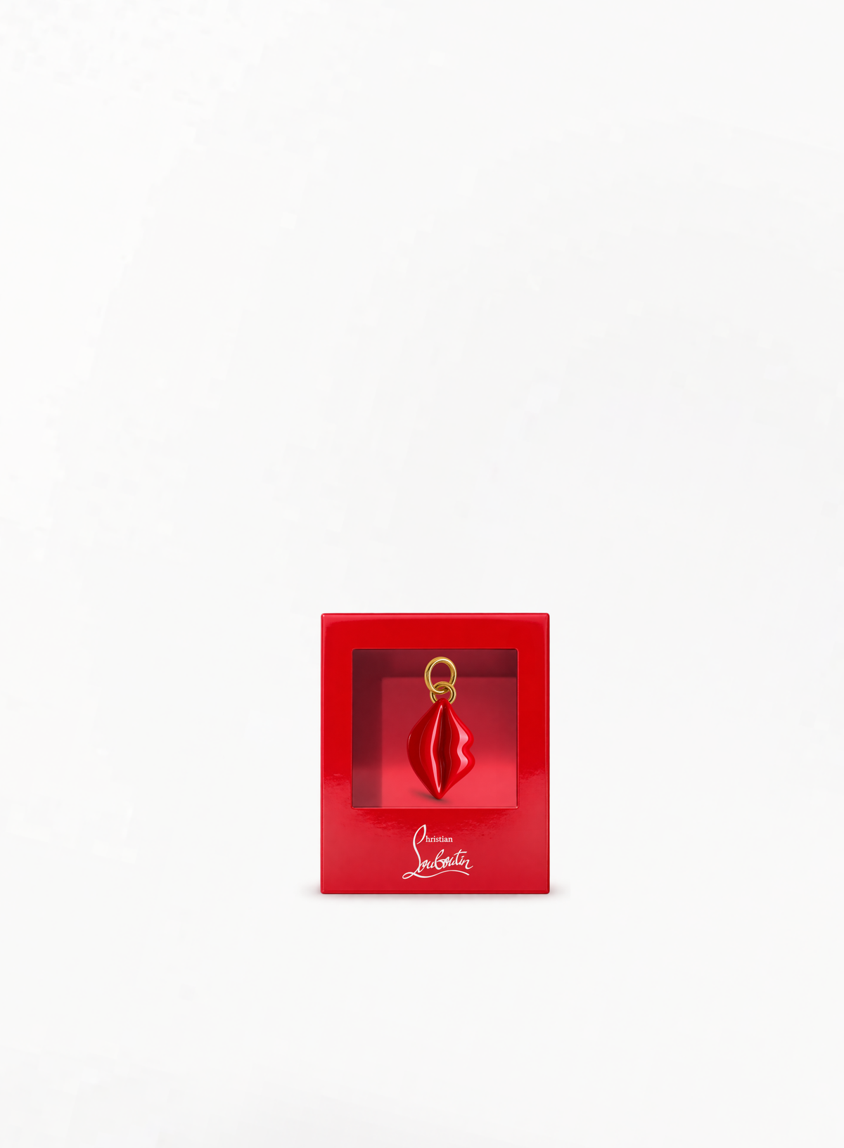 CHRISTIAN LOUBOUTIN ტუჩსაცხის ტუჩის ფორმის საკიდი ჩარმი