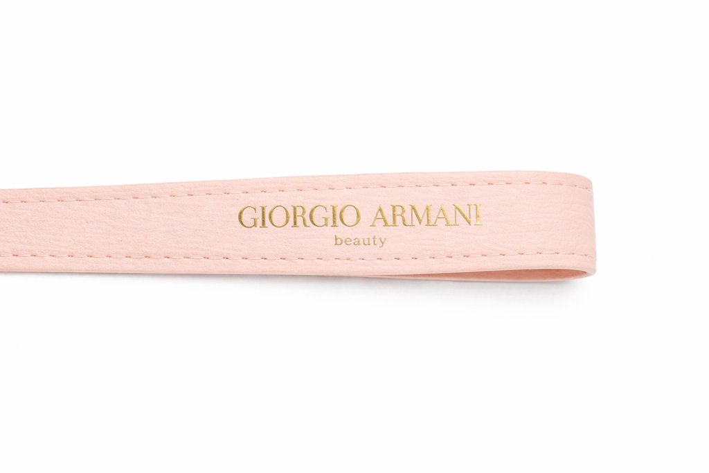 GIORGIO ARMANI Cream Color L Size Cosmetics Bag 21x16.5x7cm