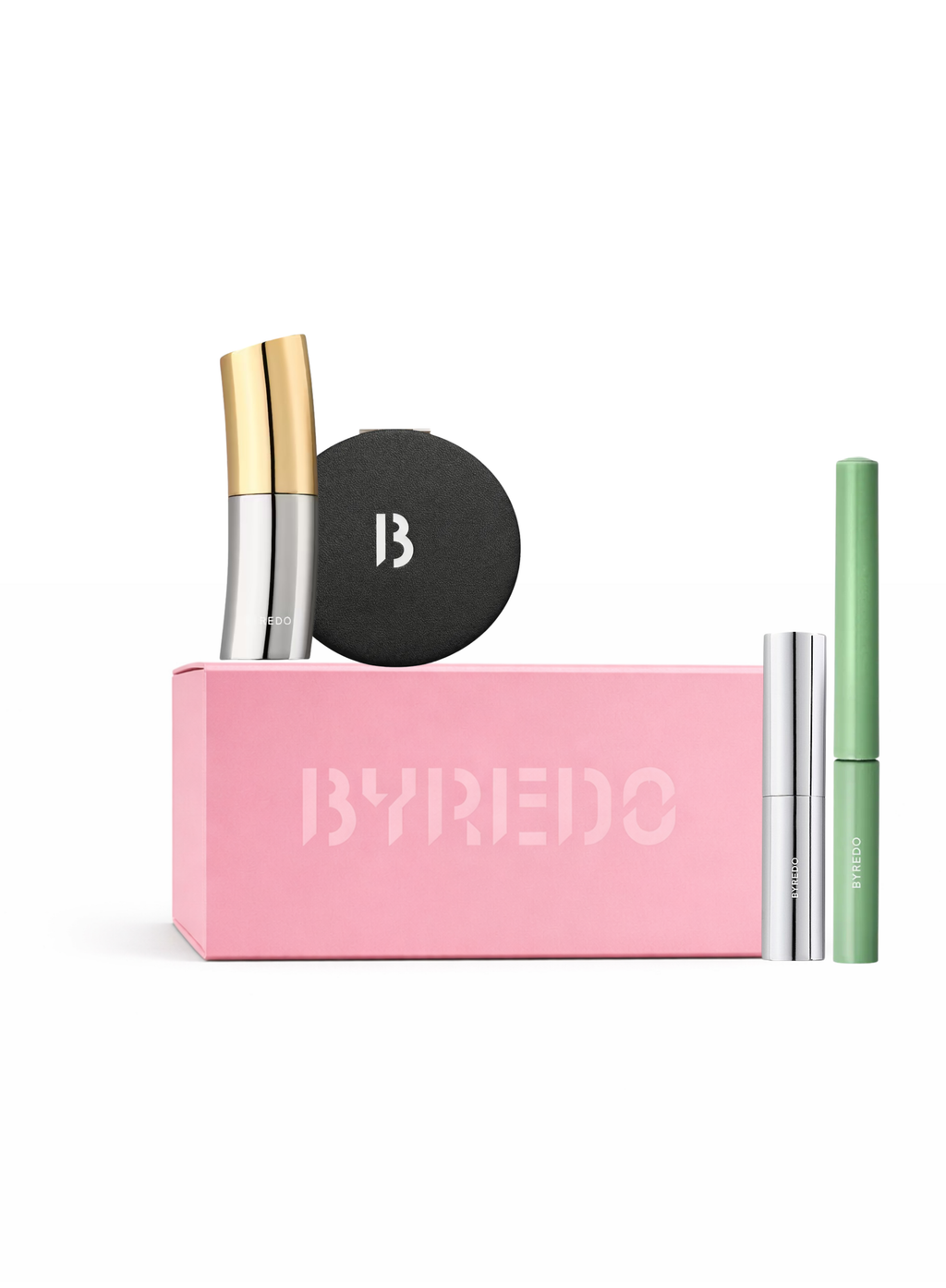 BYREDO Makeup Gift Set – Lipstick, Eyeliner, Cream Stick & Double Mirror