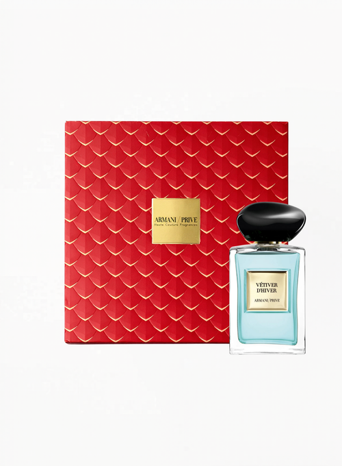 ARMANI/PRIVÉ Vétiver d’Hiver 50ML Limited Edition Gift Box with luxury fragrance bottle and premium presentation packaging, authentic niche perfume set available at Exquisite.
