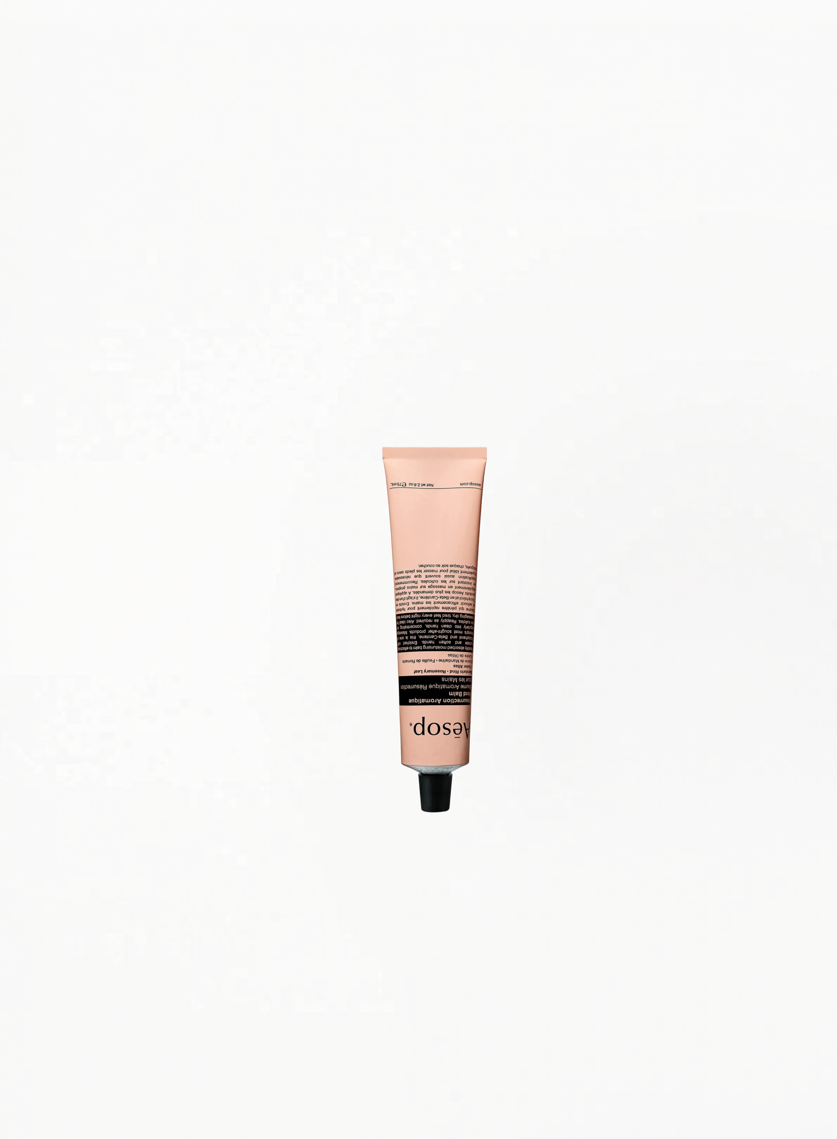 Aesop Resurrection Aromatique Hand Balm 75ML luxury hand cream in tube packaging, moisturizing skincare product by Aesop, authentic beauty item available at Exquisite.