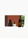 Aesop Tacit Eau de Parfum and Geranium Leaf Body Balm Set Duo gift box with fragrance and body balm, authentic luxury set at Exquisite.