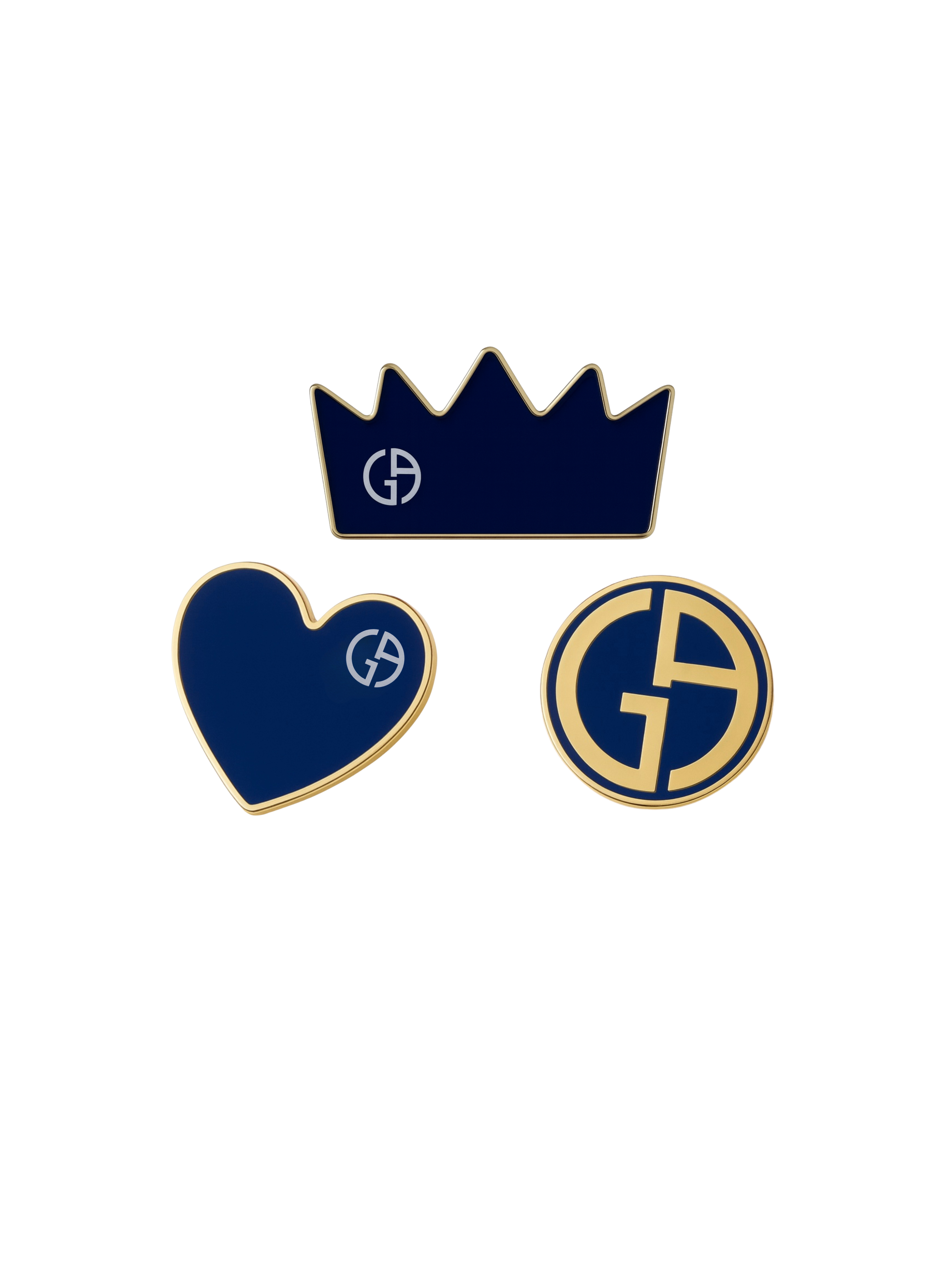 Armani Brooch Blue Limited Edition luxury blue enamel brooch
