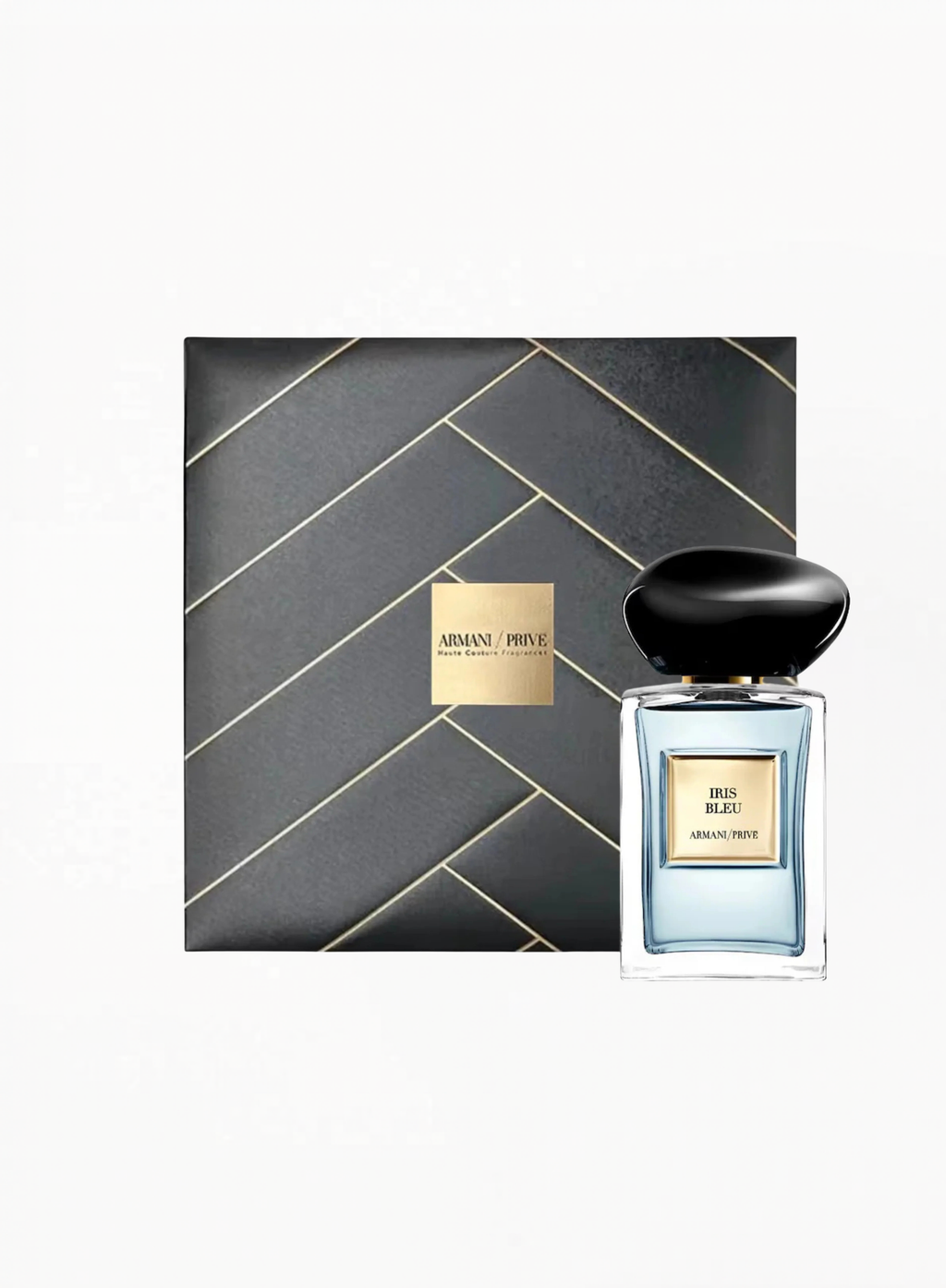 Armani/Privé Iris Bleu 50ml Limited Edition Gift Box perfume set with luxury fragrance bottle and elegant collector’s packaging, authentic niche fragrance available at Exquisite.
