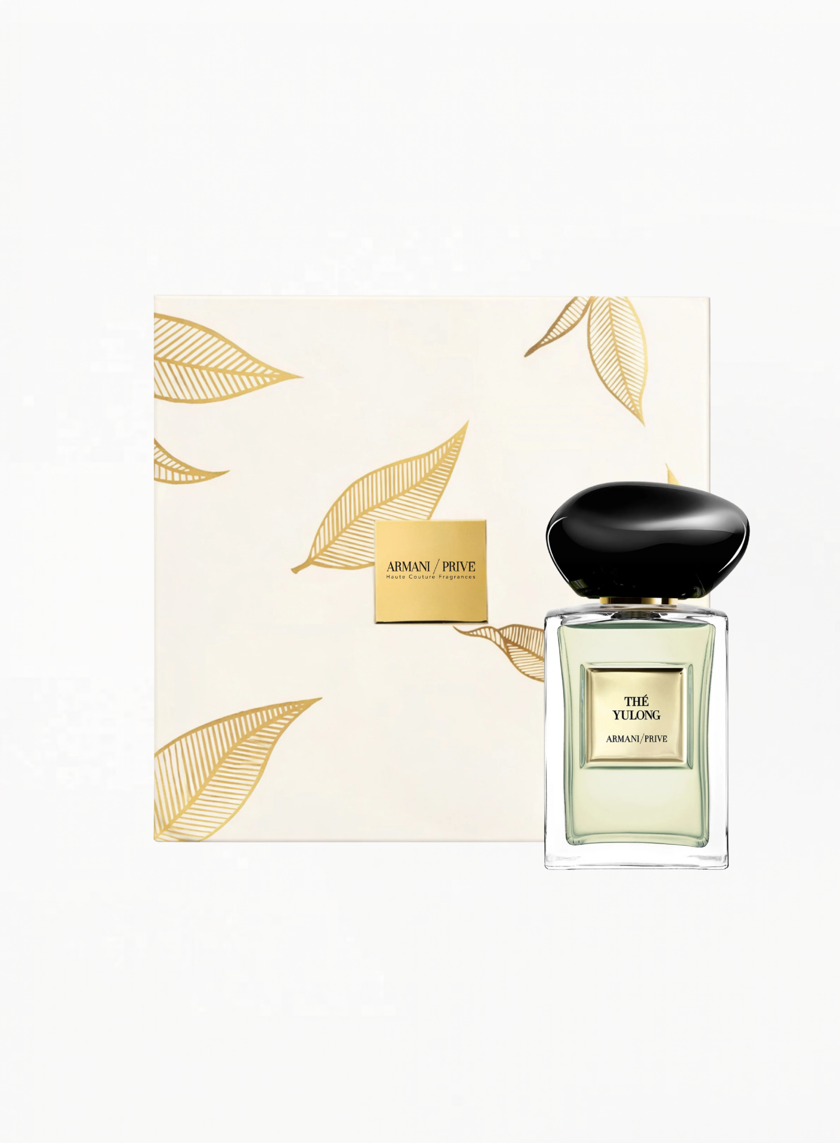 Armani/Privé Thé Yulong 50ml ultra-limited edition gift box with luxury fragrance bottle, matching body care products, and elegant presentation packaging, available at Exquisite.
