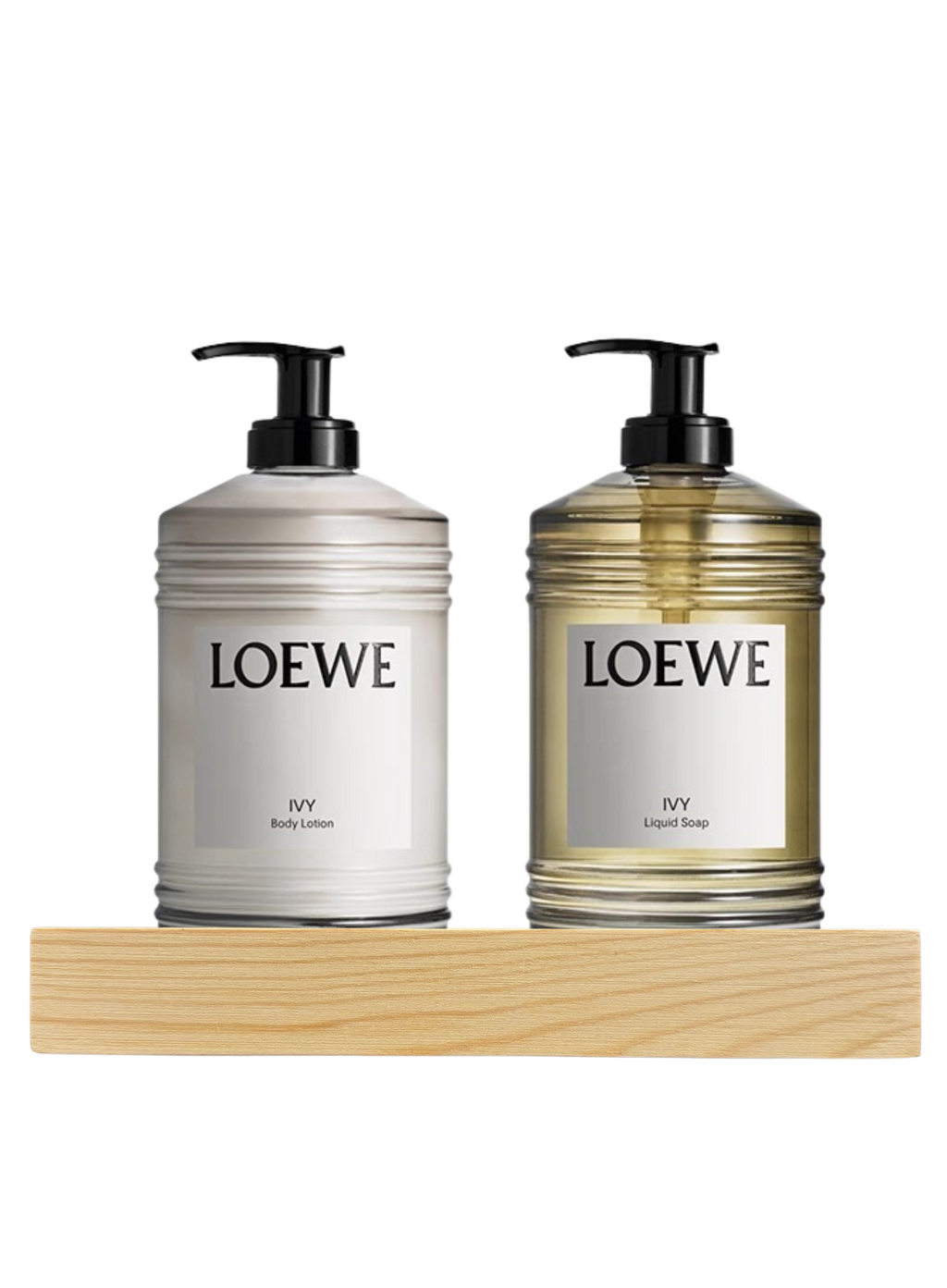 Loewe Soap Bottle Holder – Wooden Double Slot