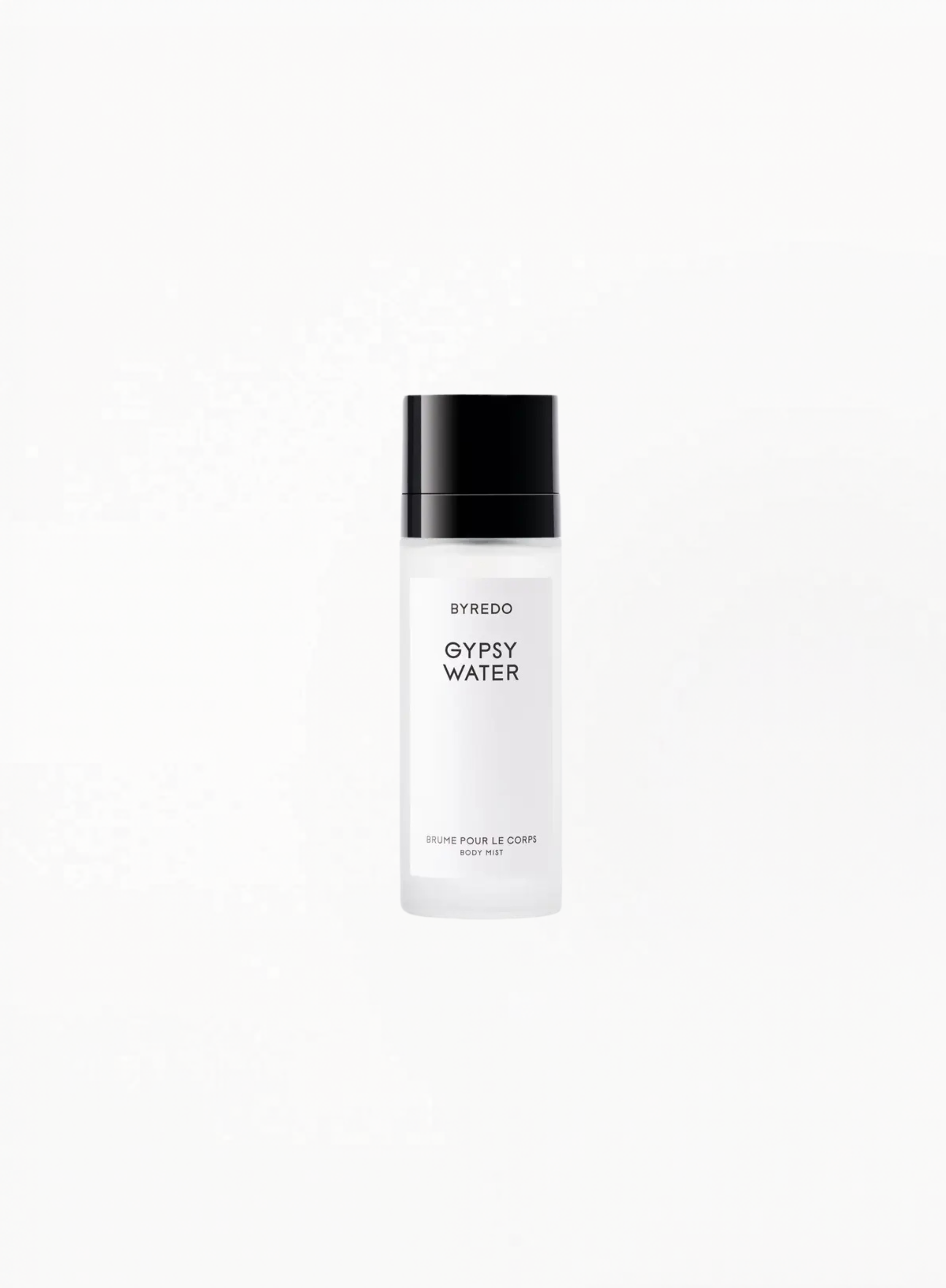 BYREDO Gypsy Water Body Mist in signature minimalist packaging on a clean background.