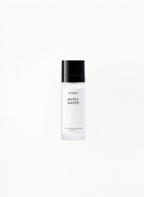 BYREDO Gypsy Water Body Mist in signature minimalist packaging on a clean background.