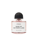 BYREDO Rose of No Man’s Land Absolu de Parfum bottle – pink fragrance liquid in a clear minimalist bottle with black textured cap on a white background
