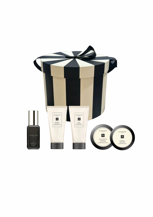 Jo Malone Oud & Bergamot 9ml / Lime Basil & Mandarin 30ml / Wild Bluebell 30ml / English Pear & Freesia Body Lotion 15ml / Lime Basil & Mandarin 15ml