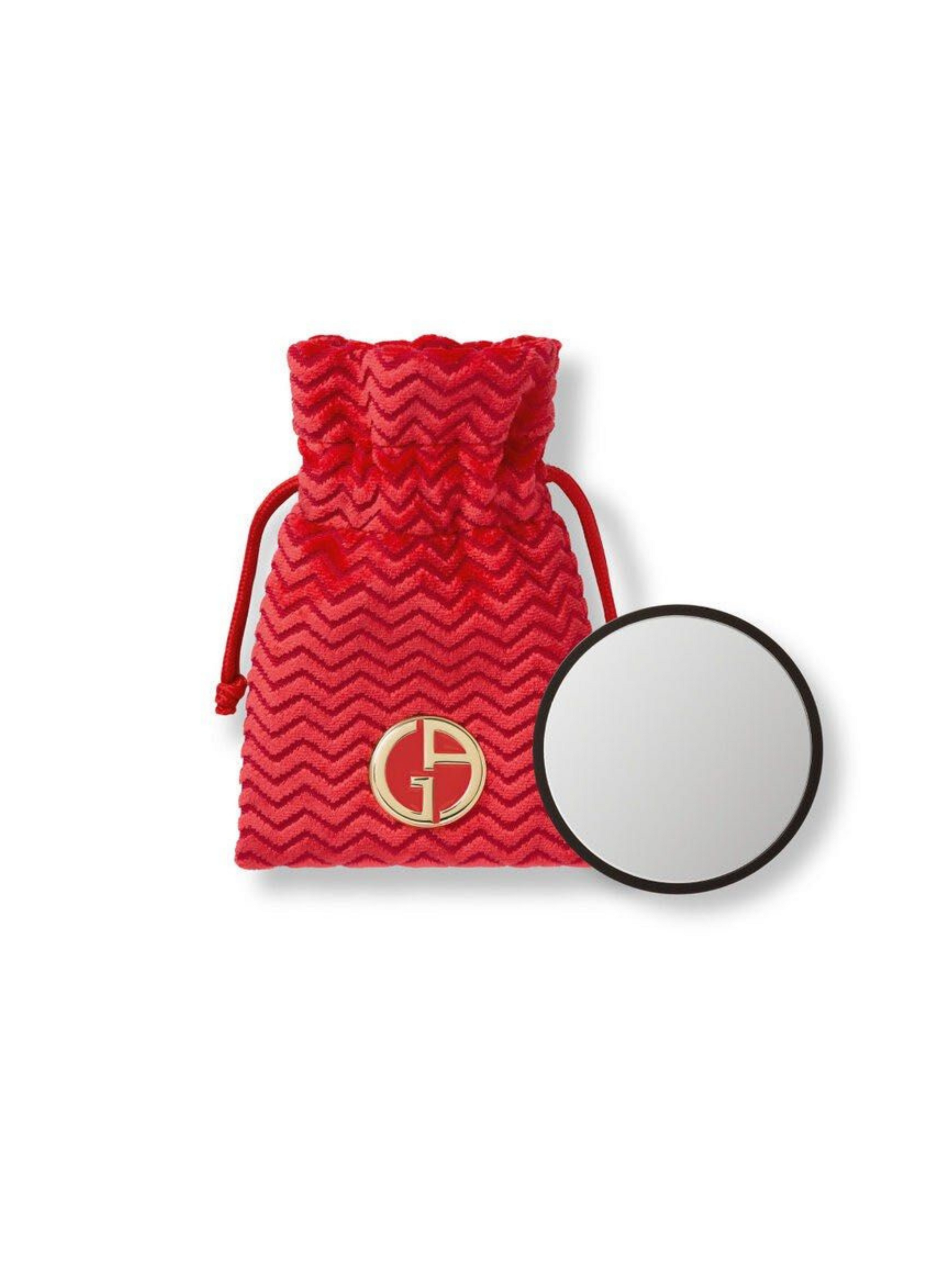Giorgio Armani Black Mirror with Signature Red Pouch