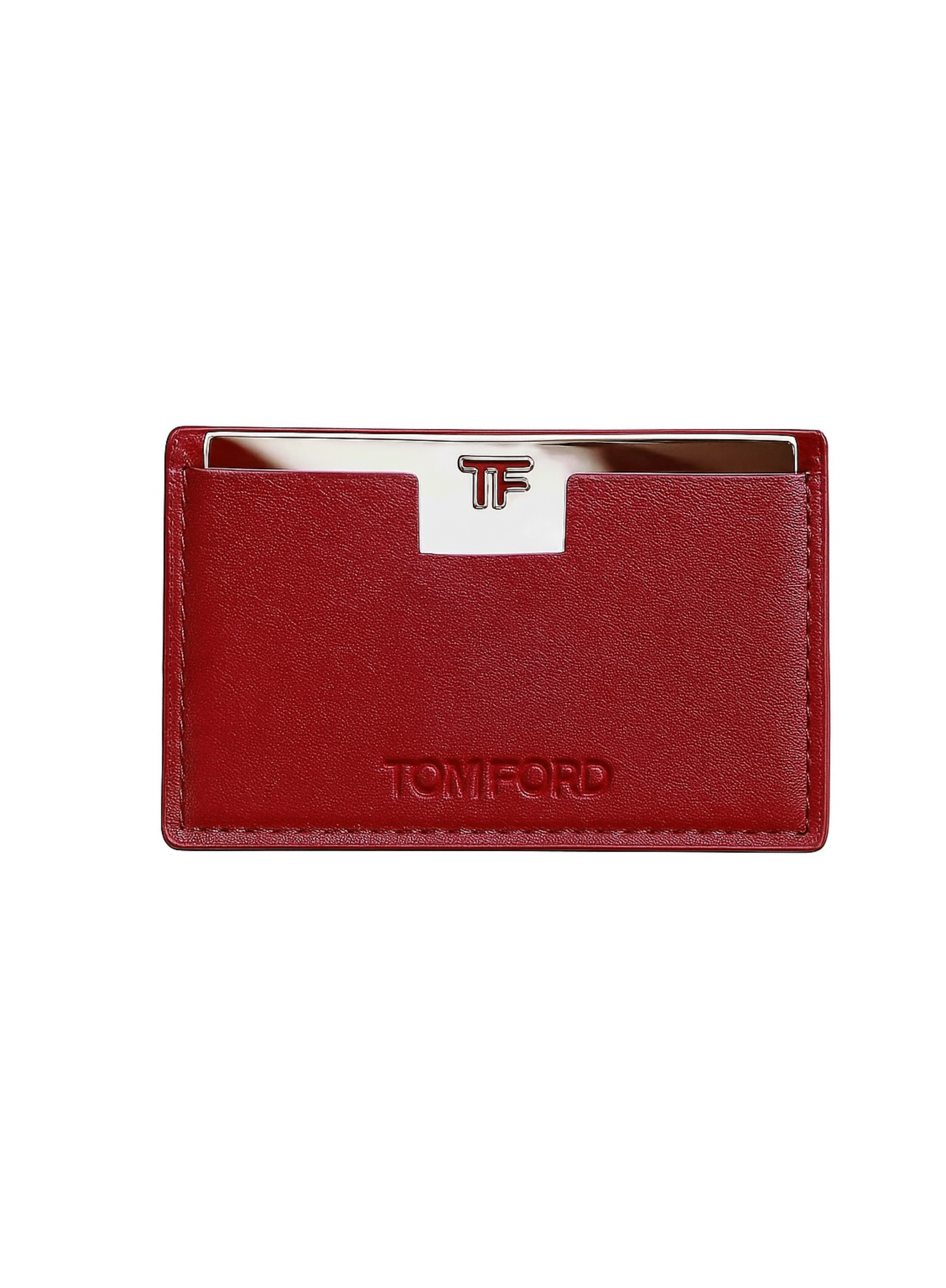 TOM FORD Red Leather-Effect Mirror