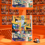 HERMÈS Shanghai Limited Mesh Bag with Le Monde d’Hermès (2023) 26x30cm