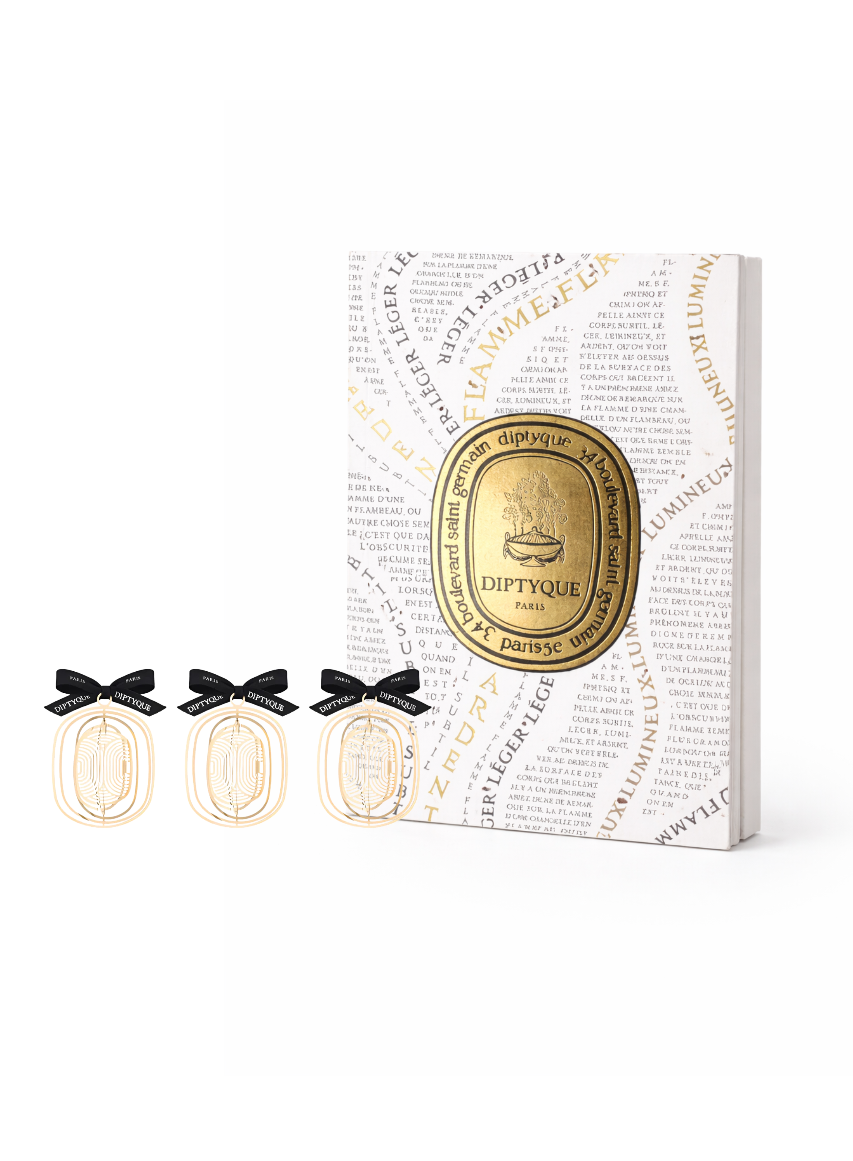 Diptyque Ornament Trio & Scented Notebook Set
