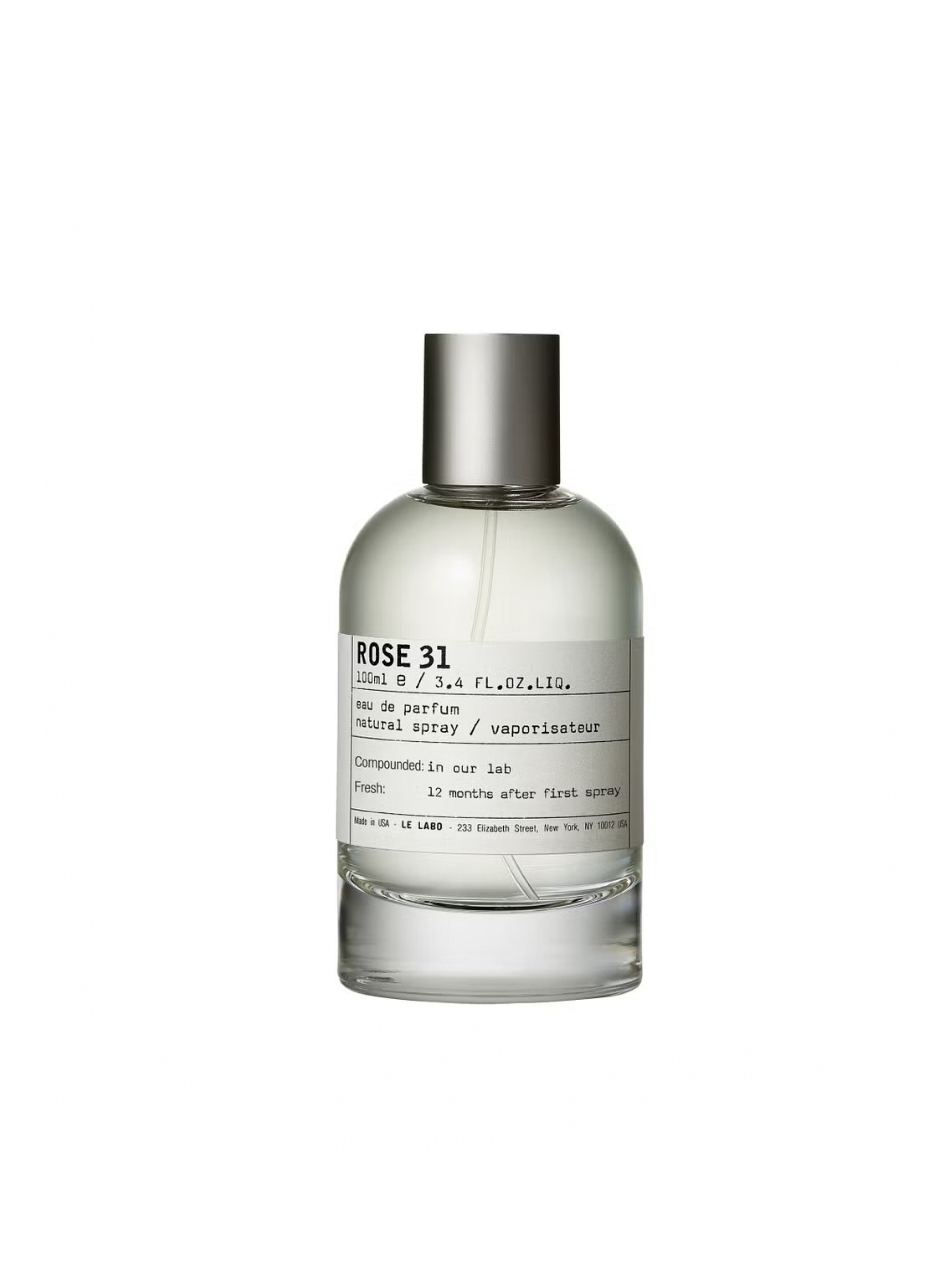 Le Labo Rose 31 Eau de Parfum 50ml Original Perfume Bottle on White Background
