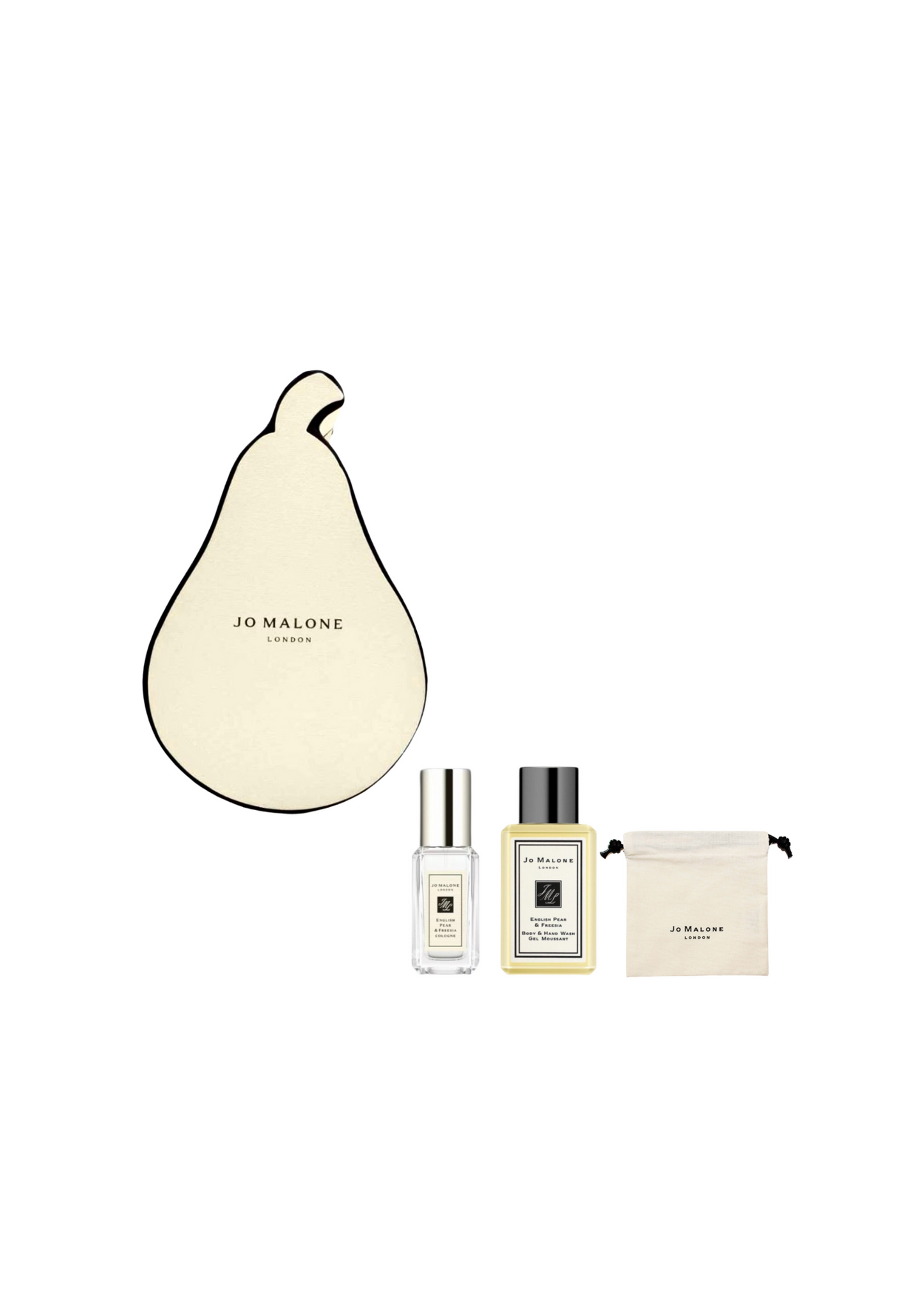 Jo Malone Set - ENGLISH PEAR & FREESIA Perfume (9ml) - ENGLISH PEAR & FREESIA BODY & HAND WASH (15)