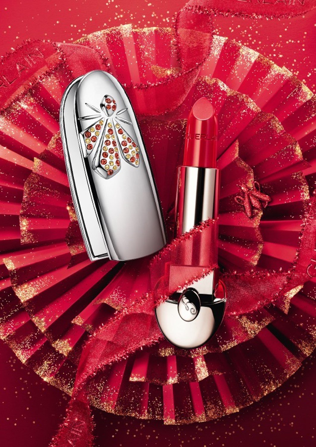 GUERLAIN Rouge G Prestige Lipstick & Case – Lunar New Year Lucky Bee Limited Edition 214