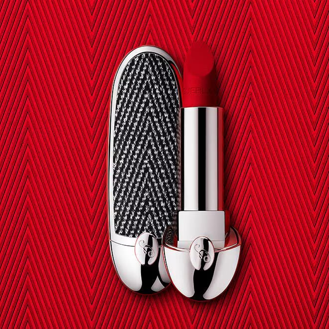 Guerlain Rouge G Lipstick Case FRENCH CHEVRON