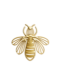 guerlain Gold bee-shaped brooch on a white background