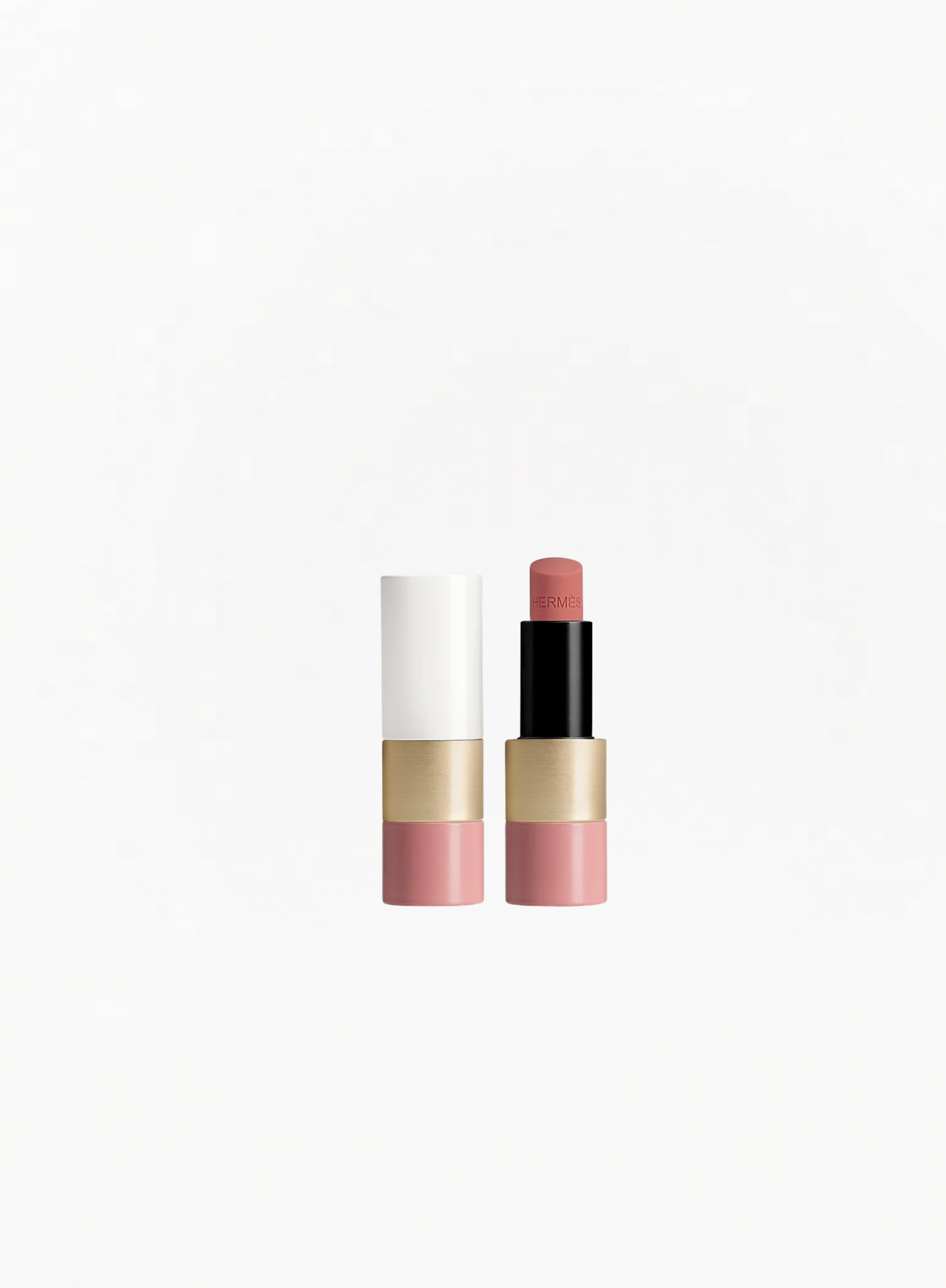 HERMÈS Rosy Lip Matte Enhancer #49 Rose Tan in its original Hermès case, available at Exquisite.