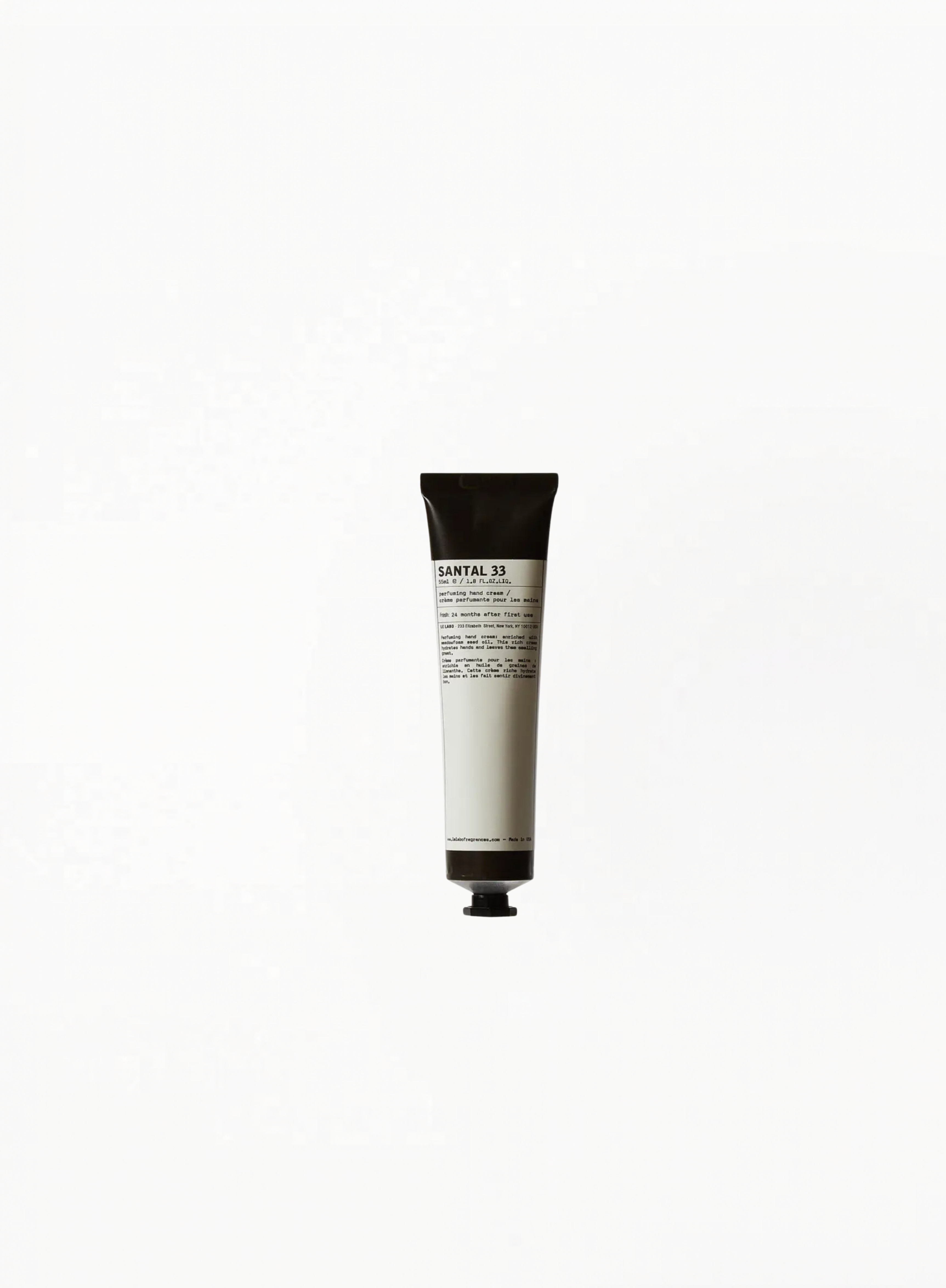 LE LABO Santal 33 perfuming hand cream 30ml, authentic luxury hand cream available at Exquisite.
