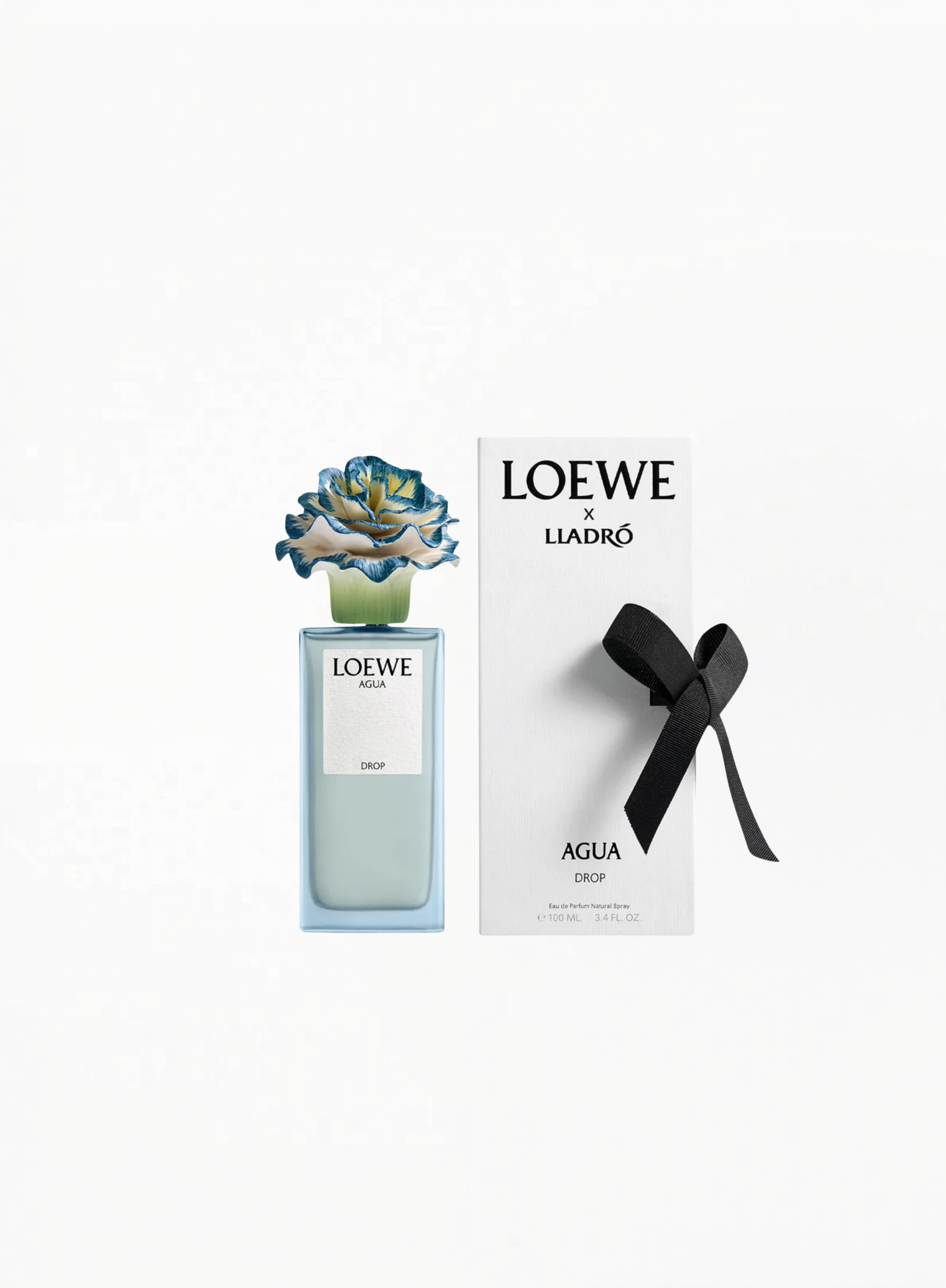 LOEWE Agua Drop x Lladró Ultra-Limited Edition Eau de Parfum 100ml with artistic porcelain-inspired presentation, available at Exquisite.