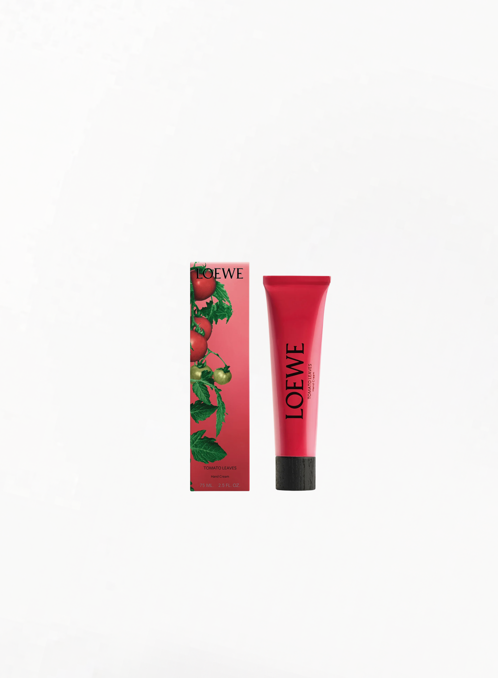 LOEWE Tomato Leaves Hand Cream 75ml with silver-plated metal squeezer
