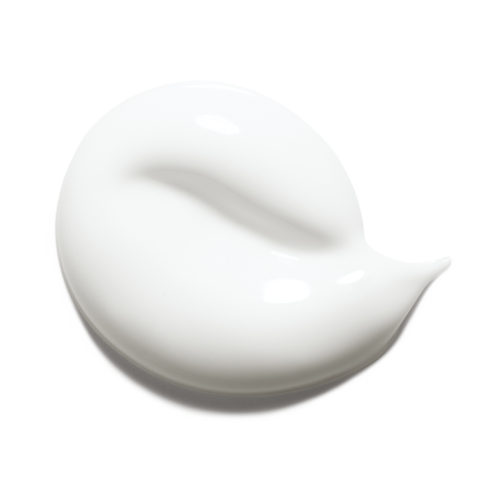 White cream swatch on a transparent background