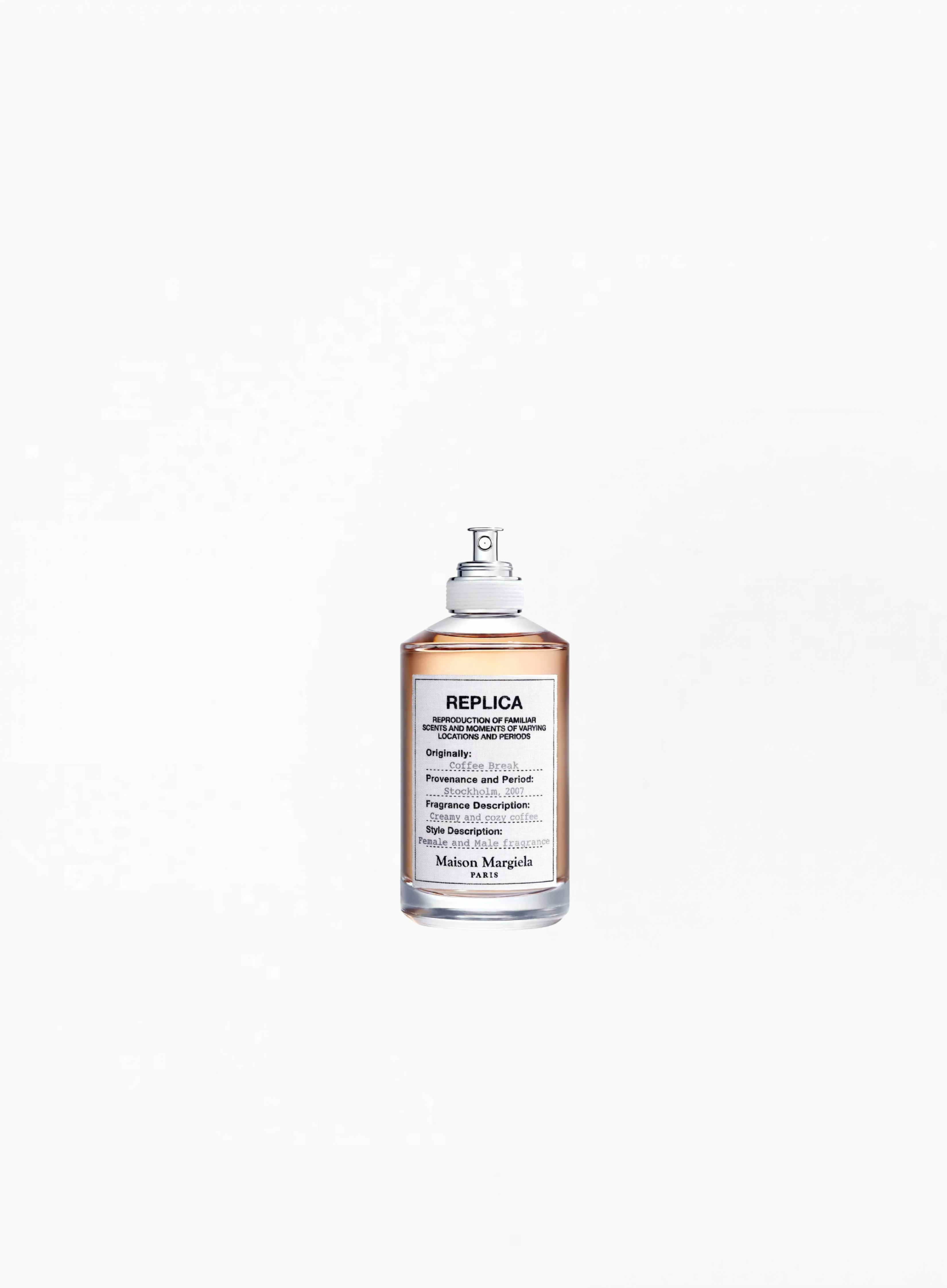 Maison Margiela REPLICA Coffee Break Eau de Toilette 100ML, authentic luxury fragrance available at Exquisite.
