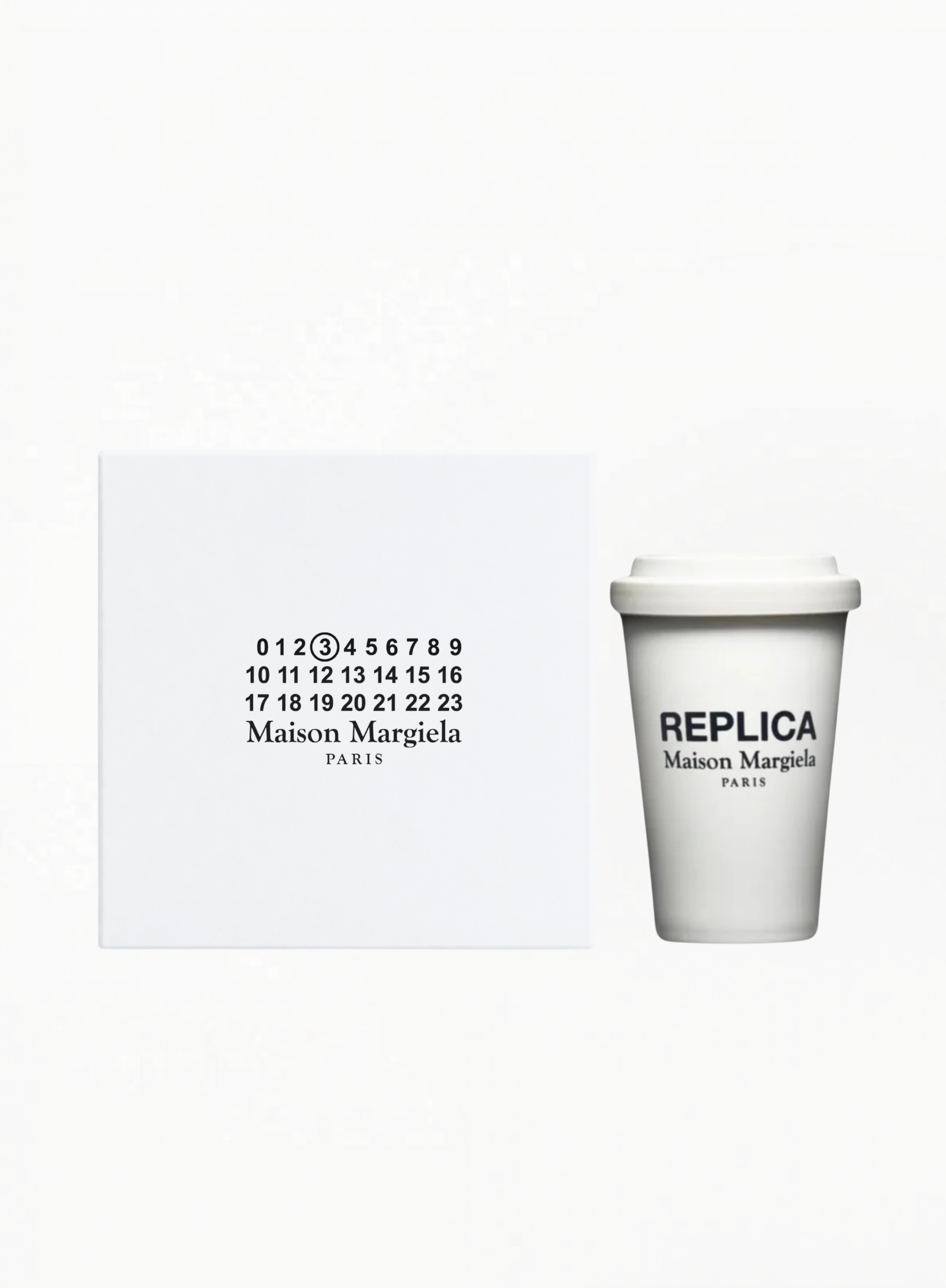 Maison Margiela REPLICA To-Go Mug 470ML, authentic luxury lifestyle accessory available at Exquisite.