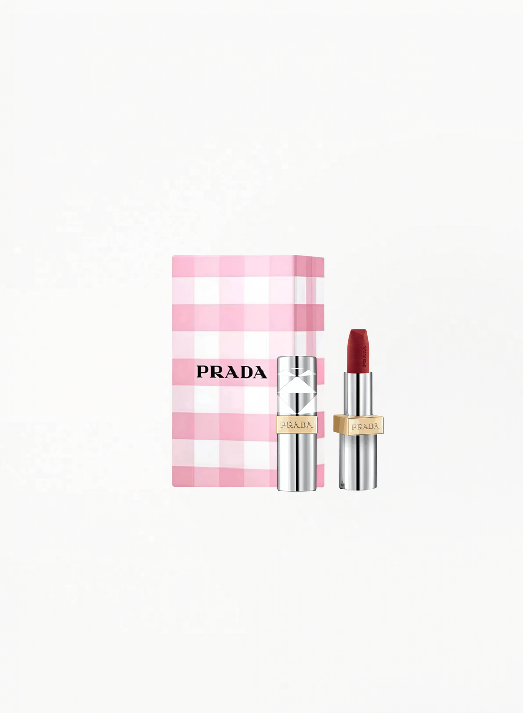 PRADA MONOCHROME Lipstick B03 Limited Edition displayed in authentic Prada Beauty luxury packaging on a clean elegant background, featuring refined monochrome design and sophisticated beauty details.