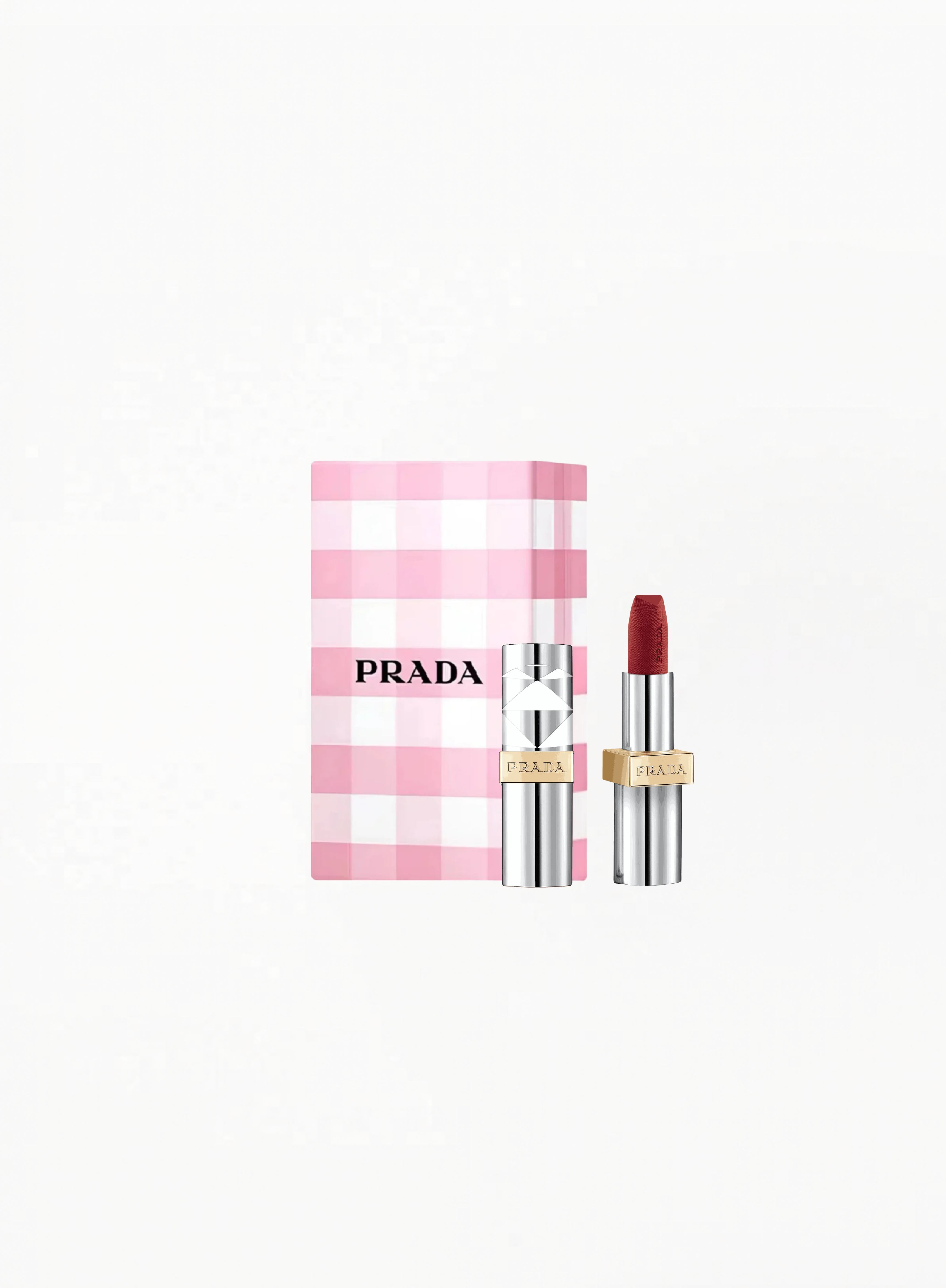 PRADA MONOCHROME Lipstick B03 Limited Edition displayed in authentic Prada Beauty luxury packaging on a clean elegant background, featuring refined monochrome design and sophisticated beauty details.
