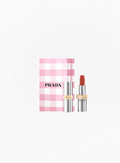 PRADA Monochrome Matte Lipstick B06 in its limited-edition collector’s box, available at Exquisite.