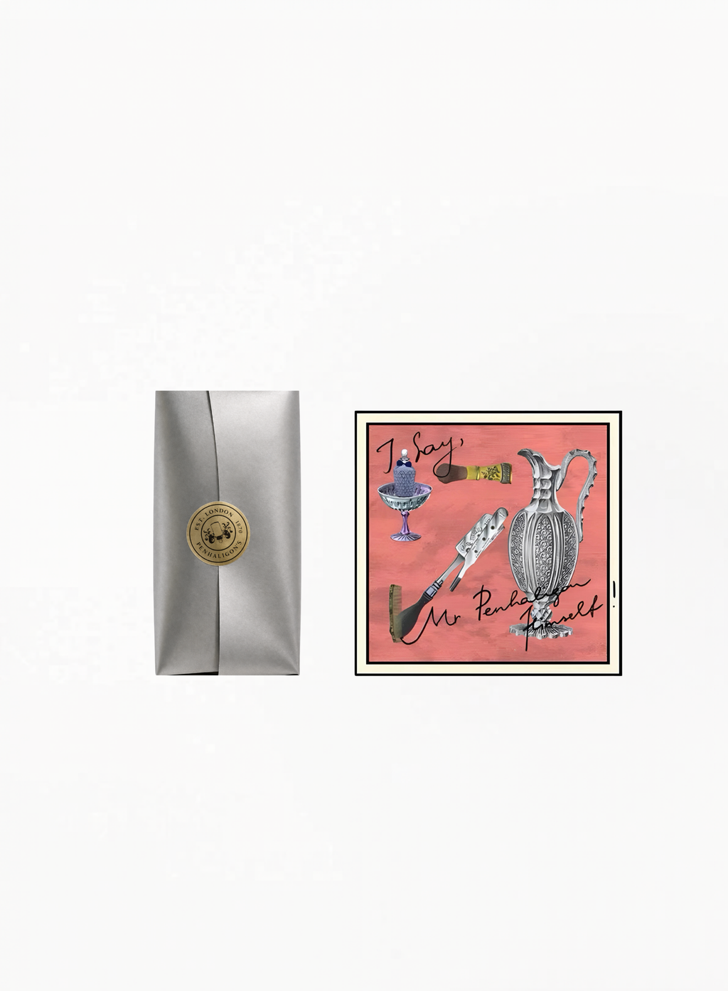 Penhaligon’s Limited Edition Painting Scarf 58cm featuring artistic illustrated design and elegant luxury detailing on a clean white background for Exquisite.