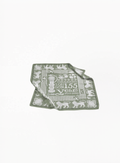 Penhaligon’s x Rory Hutton 155 Years Silk Scarf limited edition luxury accessory featuring artistic British-inspired illustration and elegant detailing on a clean white background for Exquisite.