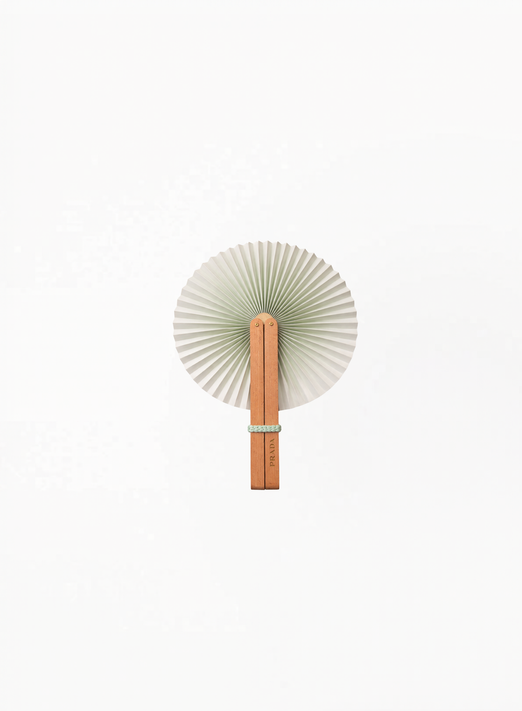 Prada Premium Limited Edition Fan in neon green, luxury branded fan with a bold statement design and elegant carrying case by Exquisite.