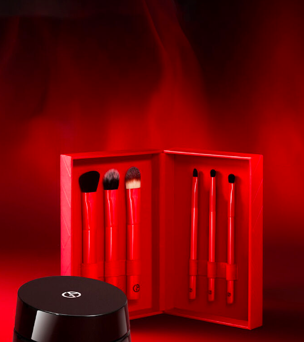 Giorgio Armani Red Limited Edition Brush Set Of 6