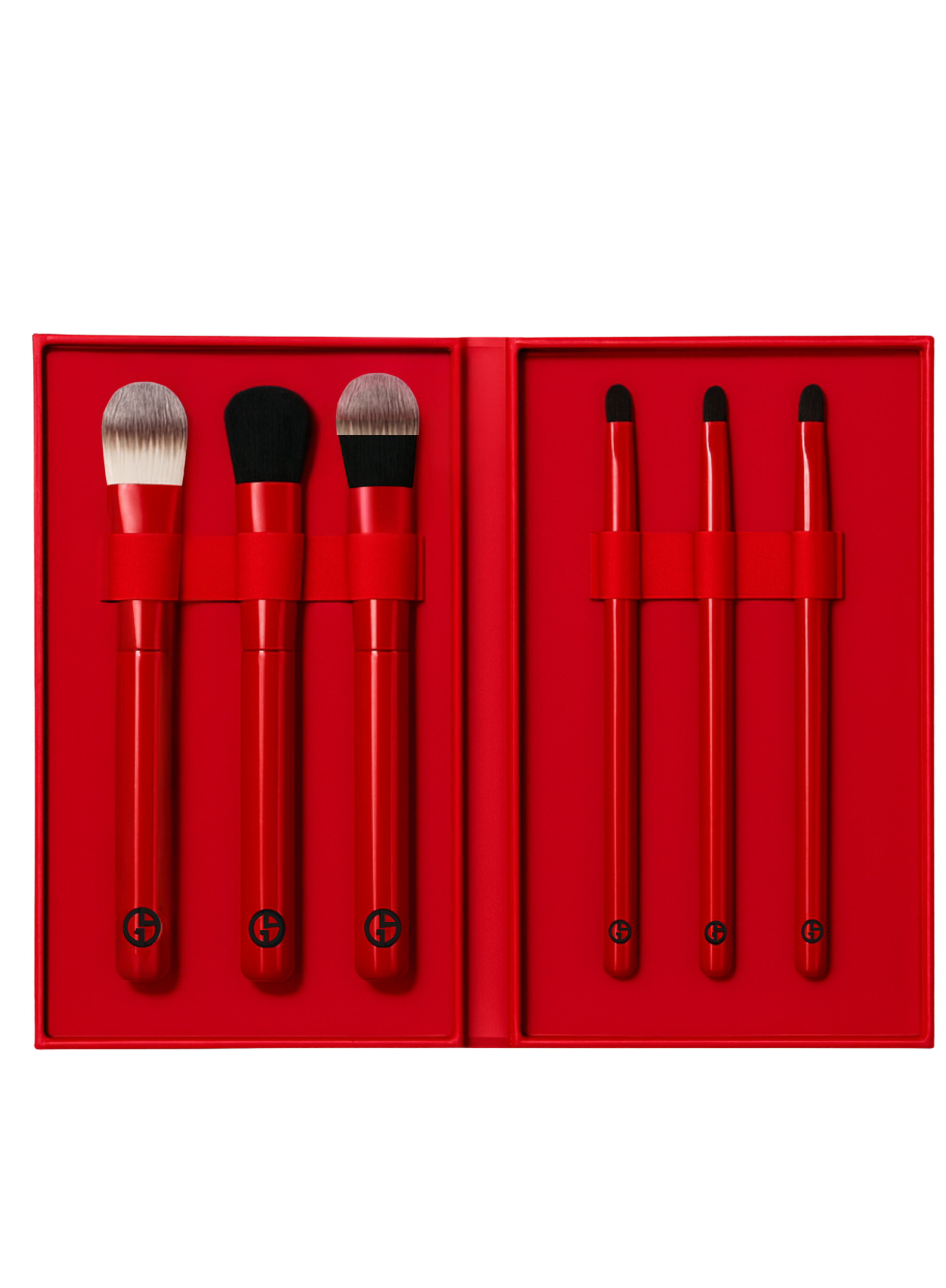 Giorgio Armani Red Limited Edition Brush Set Of 6