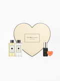Jo Malone Mini Set – DARK AMBER & GINGER LILY COLOGNE INTENSE 9ml  + Body Wash Duo 15ML + Magnetic Heart Accessory