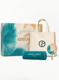 GIORGIO ARMANI Summer Collection Set — Towel, Fan 15x15cm & Tote Bag 35x40cm