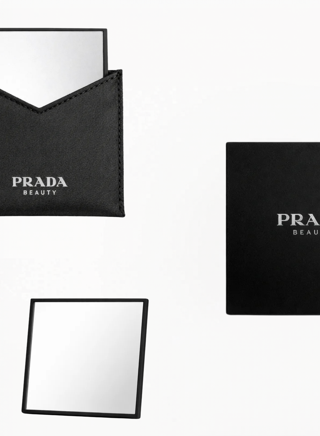 Prada Black Mirror with Mini Pouch