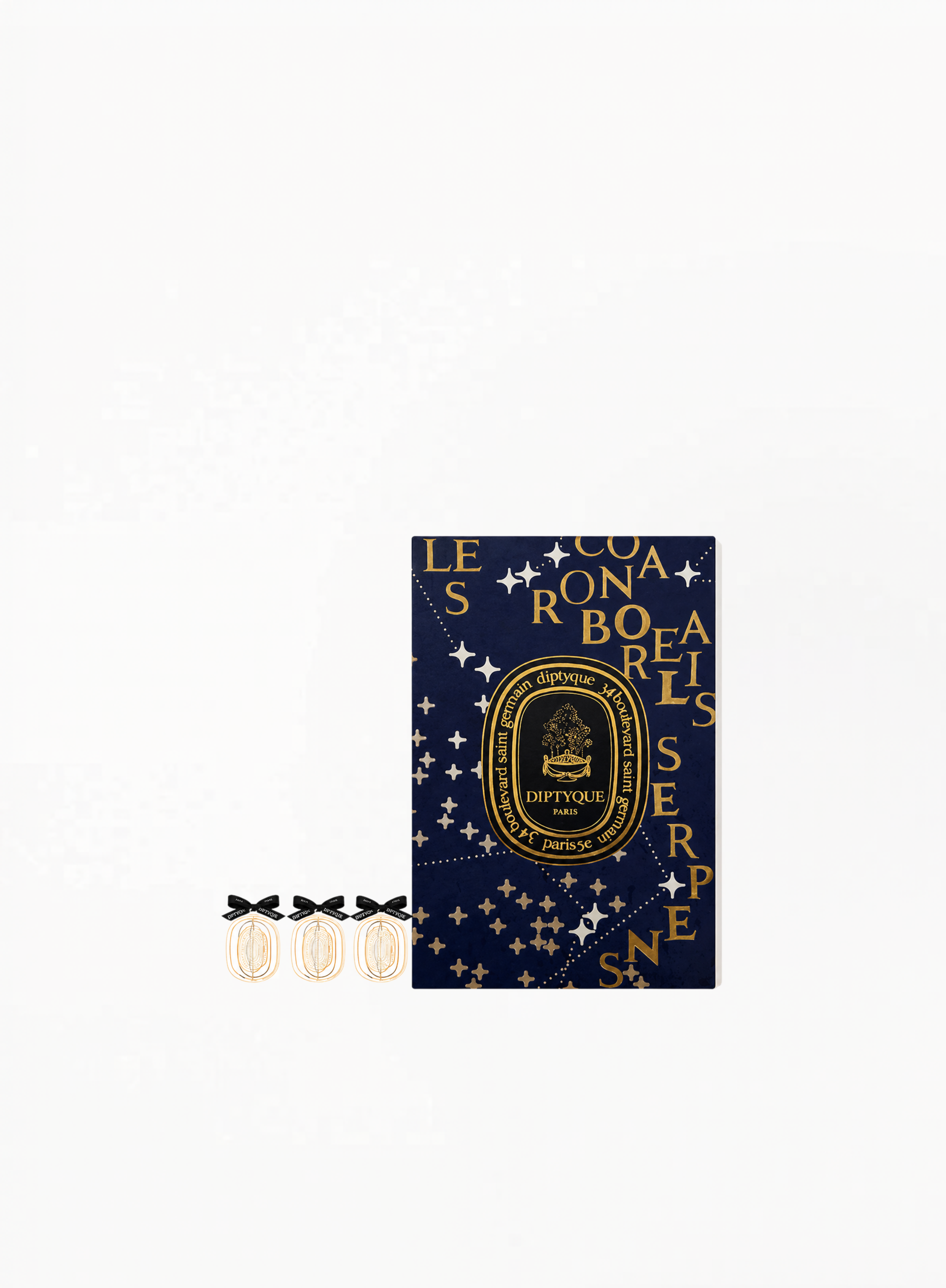 Diptyque სურნელოვანი ბლოკნოტი და ორნამენტები